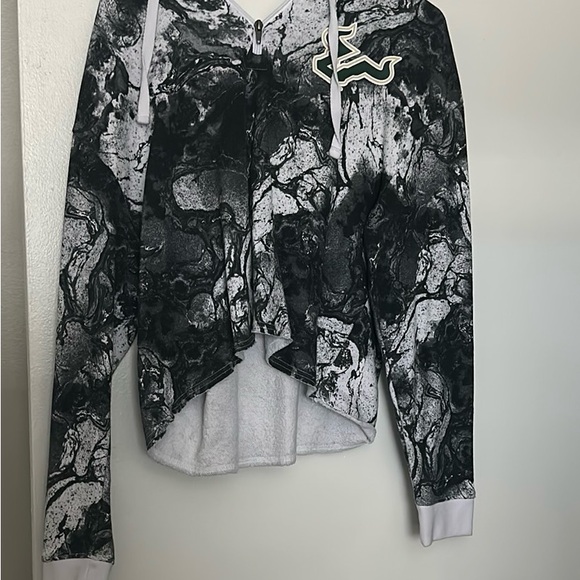 USF Black and White Marble Print Women's Hoodie - Picture 1 of 1